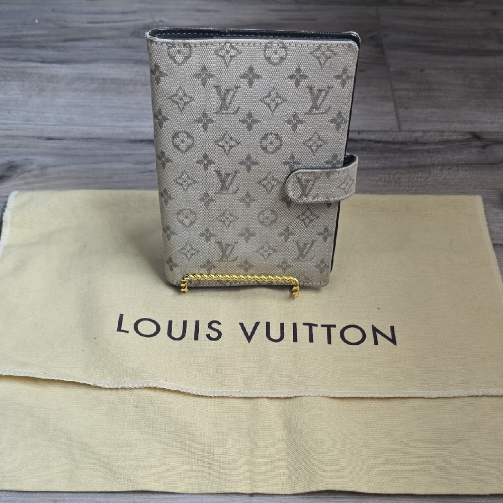 Louis Vuitton Mini Lin Monogram Agenda/Passport Holder PM Size